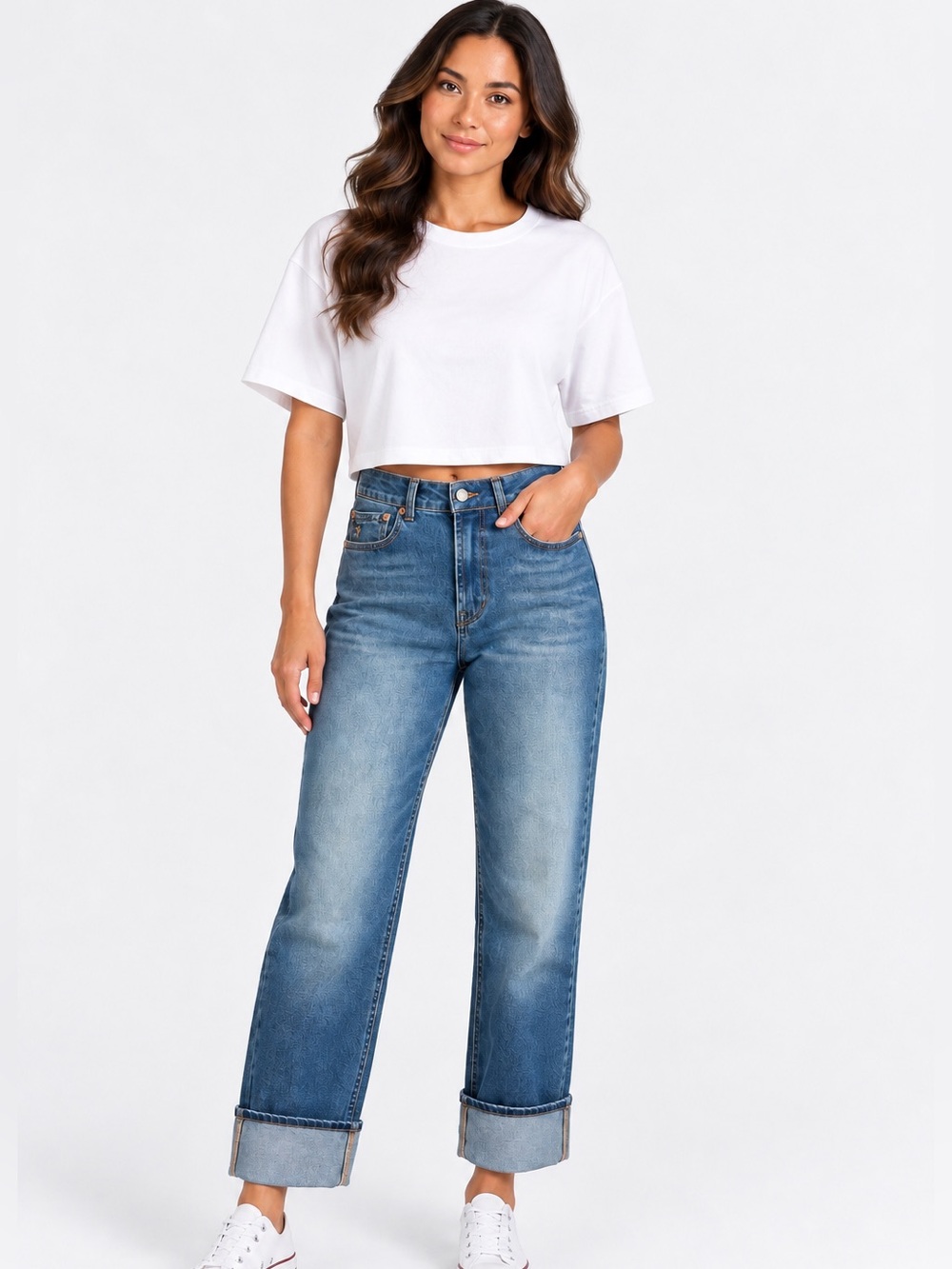 Frye Company Women's High-Rise Cuffed Crop Jeans